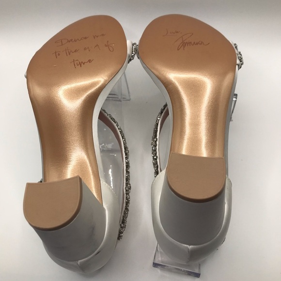 Naturalizer x Pnina Tornai Bridal Sandals | Crystal Block Heel Wedding Shoes 6.5 - Picture 8 of 11